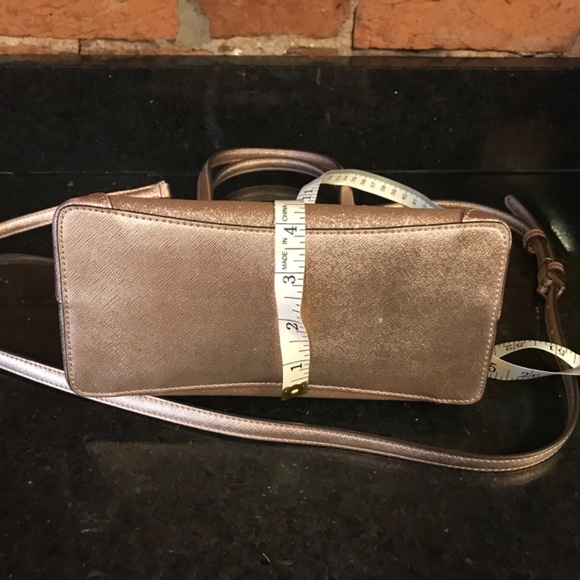 Kate Spade Lola Satchel Crossbody Shimmy Glitter Rose Gold Sparkle Handbag Purse - Picture 11 of 11